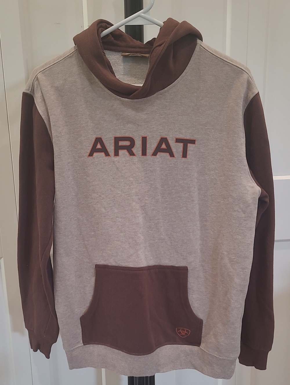 Ariat Brown & Tan Men's Crewneck Hoodie Sweater